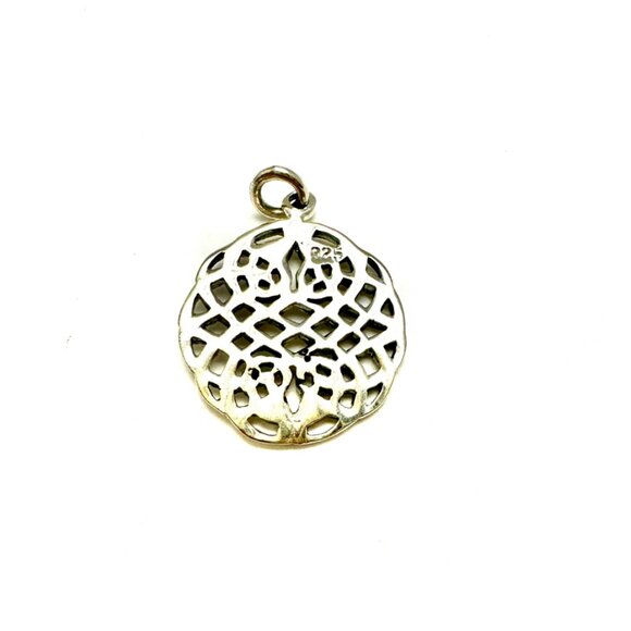 Sterling Silver Irish Celtic Knot Weave CIRCLE Pendant Charm Solid Piece NEW - Picture 3 of 4